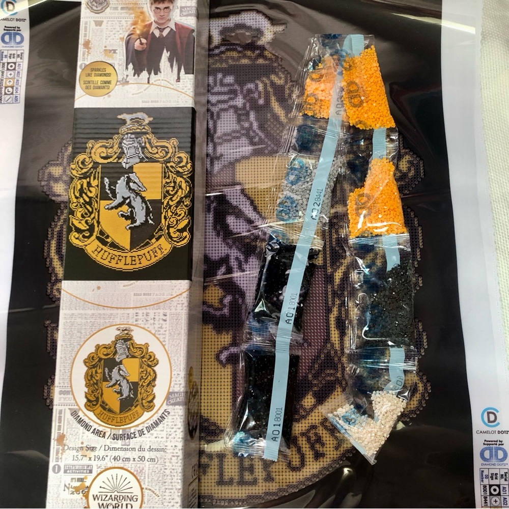 Hufflepuff Crest Diamond Art club Dotz Art fabric panel , instructions chart - Picture 6 of 9